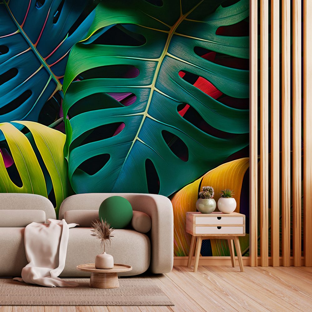 mural / folhas / 100